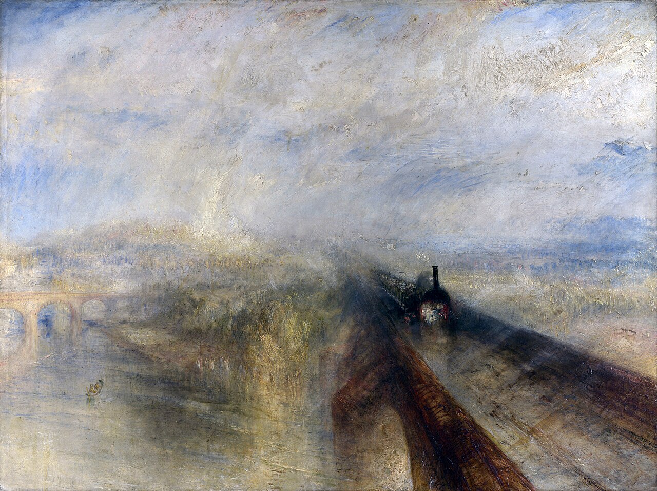 Turner's Rain, Steam and Speed showing a railway in motion